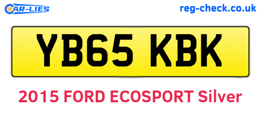 YB65KBK are the vehicle registration plates.