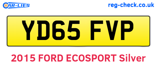 YD65FVP are the vehicle registration plates.