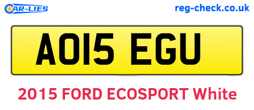 AO15EGU are the vehicle registration plates.