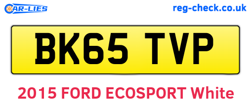 BK65TVP are the vehicle registration plates.