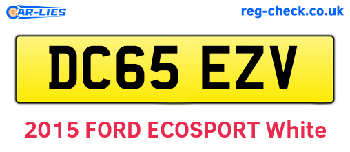 DC65EZV are the vehicle registration plates.