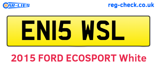 EN15WSL are the vehicle registration plates.