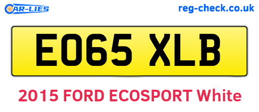 EO65XLB are the vehicle registration plates.