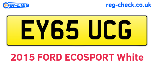 EY65UCG are the vehicle registration plates.