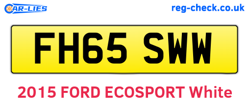 FH65SWW are the vehicle registration plates.