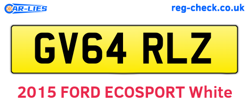 GV64RLZ are the vehicle registration plates.
