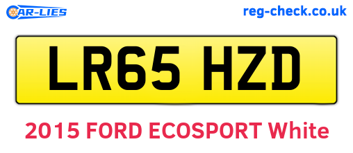 LR65HZD are the vehicle registration plates.