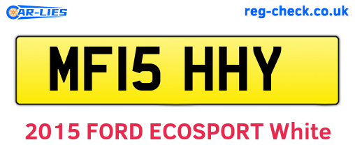 MF15HHY are the vehicle registration plates.