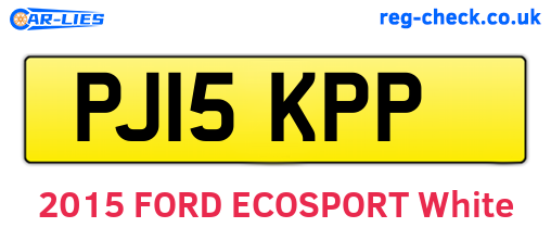 PJ15KPP are the vehicle registration plates.