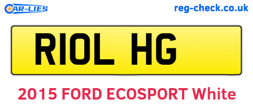 R10LHG are the vehicle registration plates.