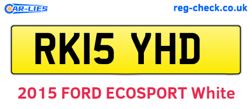 RK15YHD are the vehicle registration plates.