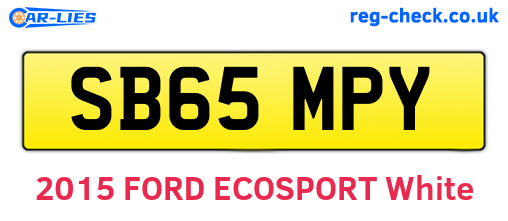 SB65MPY are the vehicle registration plates.