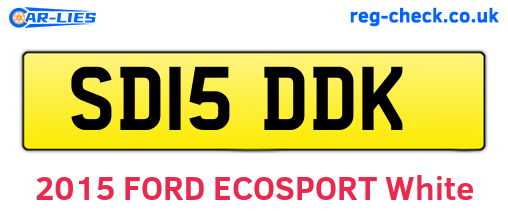 SD15DDK are the vehicle registration plates.