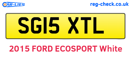 SG15XTL are the vehicle registration plates.