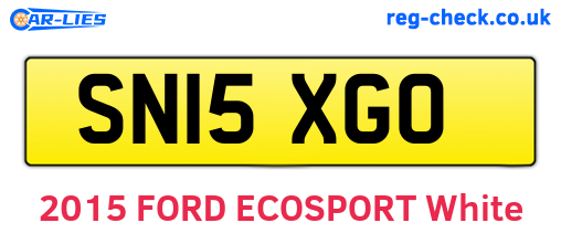 SN15XGO are the vehicle registration plates.