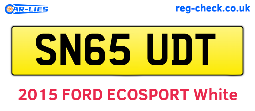 SN65UDT are the vehicle registration plates.