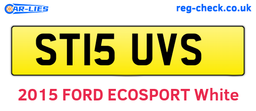 ST15UVS are the vehicle registration plates.