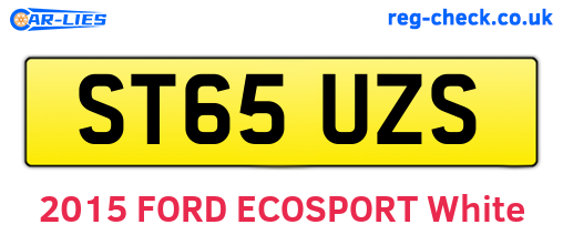 ST65UZS are the vehicle registration plates.