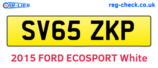SV65ZKP are the vehicle registration plates.