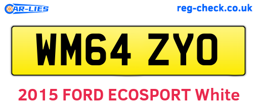 WM64ZYO are the vehicle registration plates.