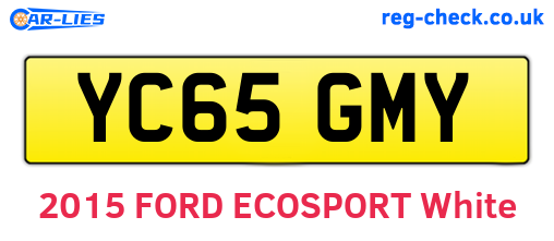 YC65GMY are the vehicle registration plates.