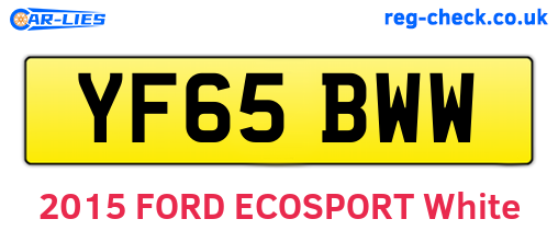 YF65BWW are the vehicle registration plates.
