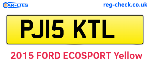 PJ15KTL are the vehicle registration plates.