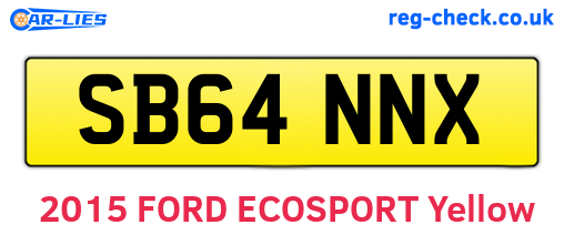 SB64NNX are the vehicle registration plates.