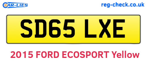 SD65LXE are the vehicle registration plates.