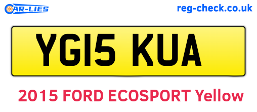 YG15KUA are the vehicle registration plates.