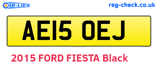AE15OEJ are the vehicle registration plates.