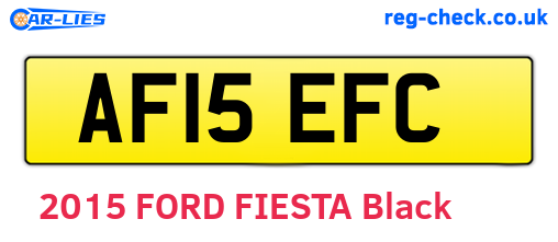 AF15EFC are the vehicle registration plates.