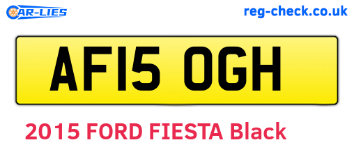 AF15OGH are the vehicle registration plates.