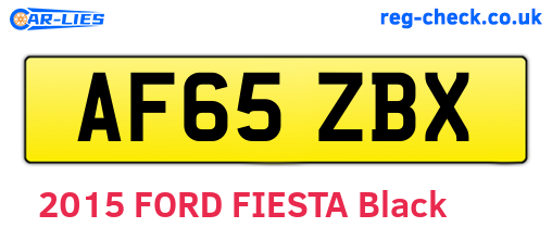 AF65ZBX are the vehicle registration plates.