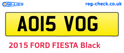AO15VOG are the vehicle registration plates.
