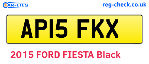 AP15FKX are the vehicle registration plates.