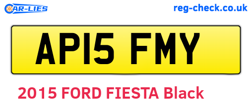 AP15FMY are the vehicle registration plates.
