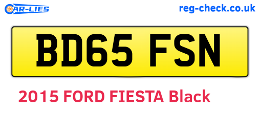 BD65FSN are the vehicle registration plates.