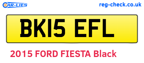 BK15EFL are the vehicle registration plates.