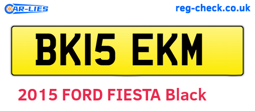 BK15EKM are the vehicle registration plates.