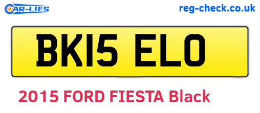 BK15ELO are the vehicle registration plates.