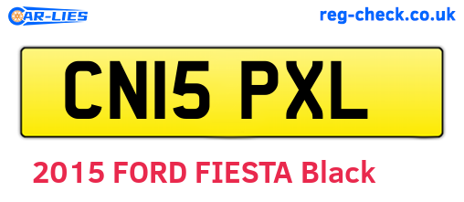 CN15PXL are the vehicle registration plates.