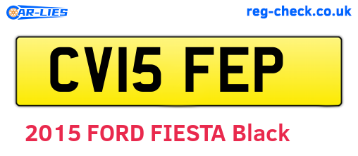 CV15FEP are the vehicle registration plates.