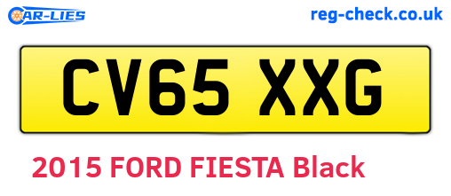 CV65XXG are the vehicle registration plates.