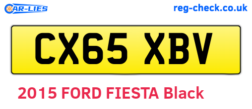 CX65XBV are the vehicle registration plates.