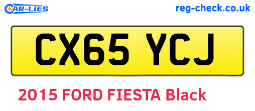 CX65YCJ are the vehicle registration plates.