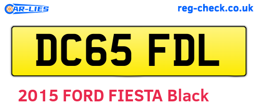 DC65FDL are the vehicle registration plates.