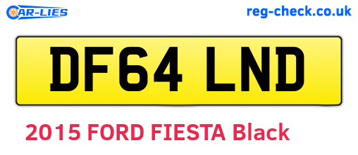 DF64LND are the vehicle registration plates.