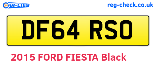 DF64RSO are the vehicle registration plates.