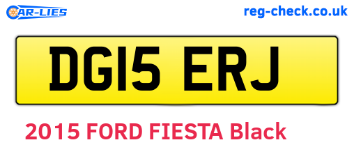 DG15ERJ are the vehicle registration plates.